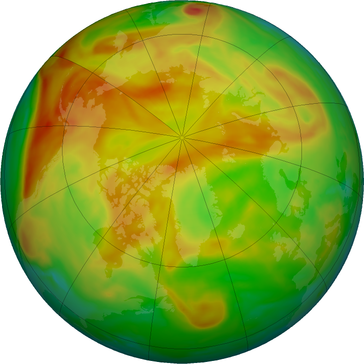Arctic ozone map for 20 May 2019